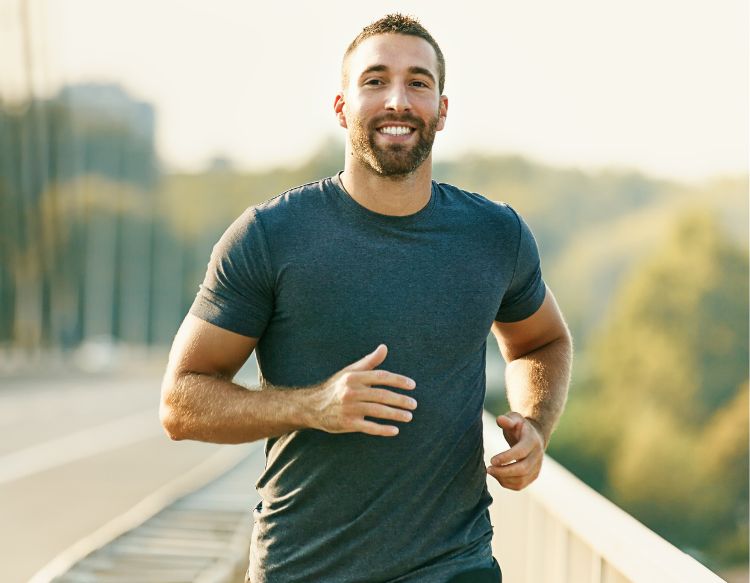 A man with a healthy lifestyle promoting weight loss injections, a service offered at Bloom Aesthetics and Wellness in Jacksonville, NC